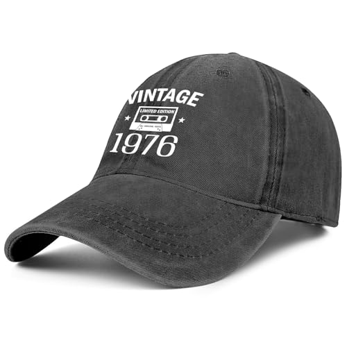 Image of 50th Birthday Gifts for Men Him Women Her 1976 Baseball Cap Hat | Vintage 1976 Baseball Cap Hat 50th Birthday Decorations for Women Men Her Him 50th Birthday Party Favors