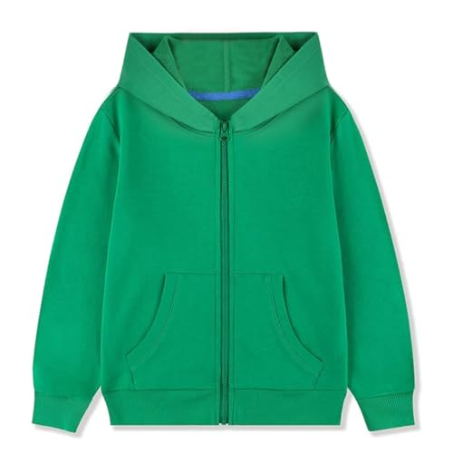 Image of HILEELANG Boy Hoodie Sweatshirt Zip-Up Cotton Casual Pocket Jacket Spring Fall Clothes
