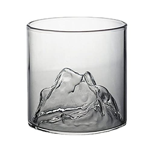 Tasse en verre à double paroi, verres à boire 3D de montagne, tasse à bière faite à la main, tasses en verre à thé, tasse à café expresso transparente pour la...