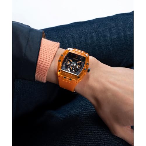 Image of Guess Men's GW0G Series| Analog Trend Watch| Polycarbonate Case| Silicone Bracelet | 50M Water Resistance