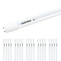 PARMIDA 20-Pack 4FT LED T8 Ballast Bypass Type B Light Tube, 24W, UL-Listed for Single-Ended & Dual-Ended Connection, 3200lm, Clear Lens, T8 T10 T12, UL - 3000K