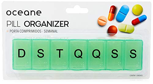 Pill Organizer – Semanal./Colorido, Océane, Cores Variadas