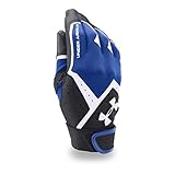 Under Armour Boys' Clean-Up VI Batting Gloves, Royal/Black, Youth Small