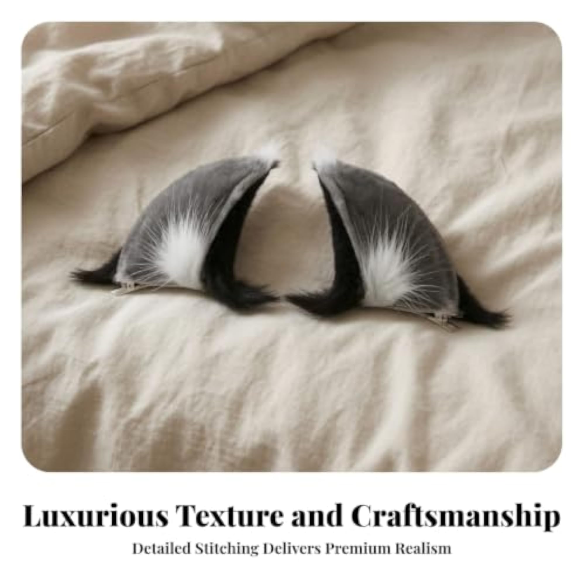 Faux Animal Ear Hair Clips for Cosplay and Events