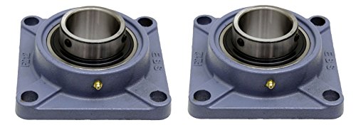 DOJA Industrial | Rodamientos con Soporte UCF 204 | Cojinetes de Bolas para Eje de 20mm | Pack de 2 unidades | Principales usos: Fresadoras, Impresora 3D, Bricolaje.