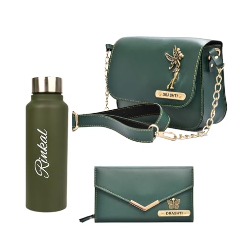 Image of YOUR GIFT STUDIO Customized Women Gift Set | Personalized Ladies Purse, Sling Bag Gift Set | Birthday Gift Set for Ladies | Anniversary Gift for Women