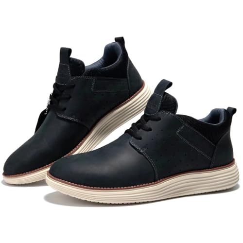 Image of Arkbird Casual Sneakers, Breathable Lace-Up Leather Walking Shoes Comfortable Fashion Sneakers for Men Daily Work