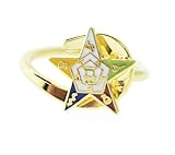OES Gold Color Adjustable Ring - Order of The Eastern Star Symbolism Jewelry - One Size fits Most. Masonic Rings/OES Jewelry (One Size (Adjustable))