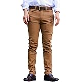 [カケヤ ジーンズ] 立体裁断 メンズ 細身 ストレッチ 美脚 国産 岡山 チノパン ブラウン【03：裾上げ無し(股下85cm)】