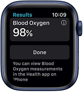Apple Watch Series 6 GPS, 44mm Blue Aluminium Case with Deep Navy Sport Band - Regular