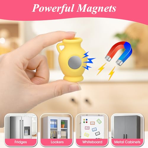 Imán decorativo Mini Florero de silicona que brilla miniatura 3