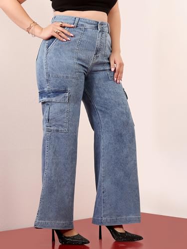 Image of Miss Chase A+ Women's Bootcut High Rise Regular-Length Stretchable Denim Shaping Jeans