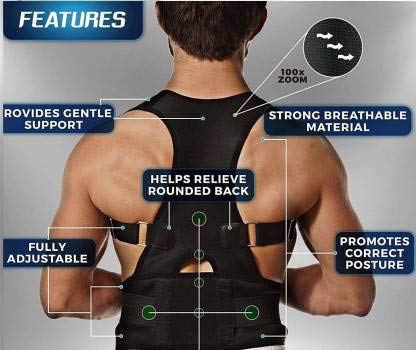 Image of serveuttam Adjustable Unisex Posture Corrector Therapy Shoulder Back Brace for Men and Women