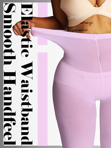Image of HONENNA Semi Opaque Silky Women Pantyhose Tights, 20+ Colors Invisibly Toe Reinforced 60 Den Size A-E