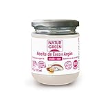 NaturGreen - Aceite de Coco y Argán Bio Ecológico, Para Consumirse Crudo o Elaborar Platos y Recetas, Para Repostería - 215 ML