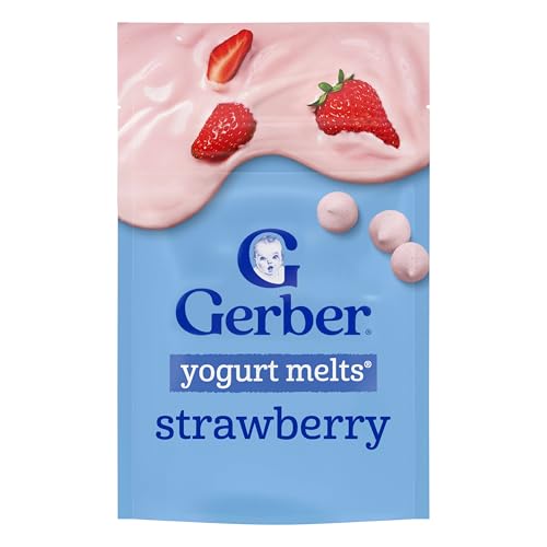GERBER SNACK FOR BABY Yogurt Melts Strawberry 1oz Pouch.