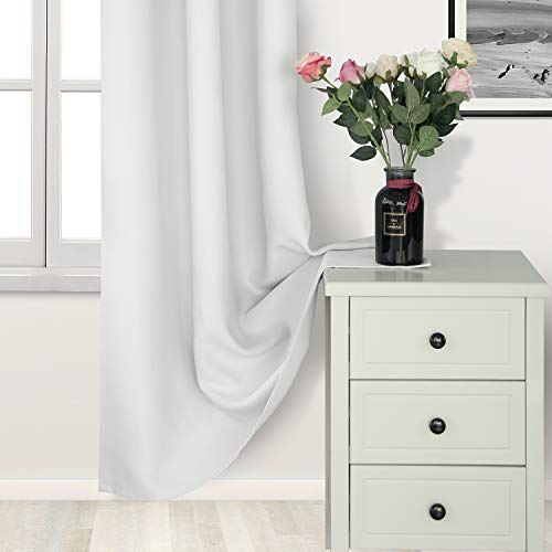 Image of DWCN Room Darkening Curtains for Bedroom W38 x L45 Inch Dark Oyster White
