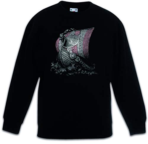 Sweat-shirt Viking pour enfants Urban Backwoods pull noir confortable garçon fille