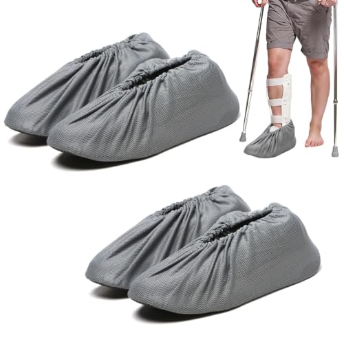 XIJEQOW 4 Unidades Calcetín Escayola Pierna y Pie, Protector Escayola Transpirable Antisuciedad Antideslizante, Suela Antideslizante, Lavable para Yeso Caminante y Ortesis