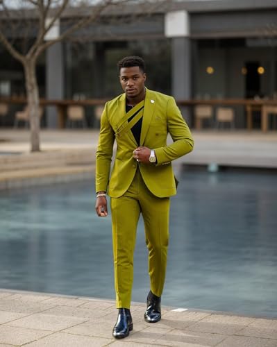 Fashion Mens Suit 2 Piece Suits for Men Party Regular Fit Single Breasted Tuxedo Peak Lapel Blazer Pants for Dinner Prom3