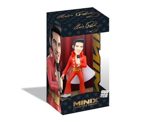 MINIX Bandai Sammelfigur, 12 cm, Elvis roter Anzug, Sammlerstücke für Ausstellung, Geschenkidee, Spielzeug für Kinder und Erwachsene, TV-Fans (MN18918)