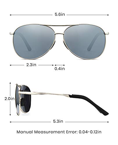 Image of Cyxus Aviator Sunglasses for Men Polarized UV400 Protection 1489 | Anti Glare,Davos Style,Military Pilot Sunglasses,Ideal for Driving Hiking Travel Outdoor Activities