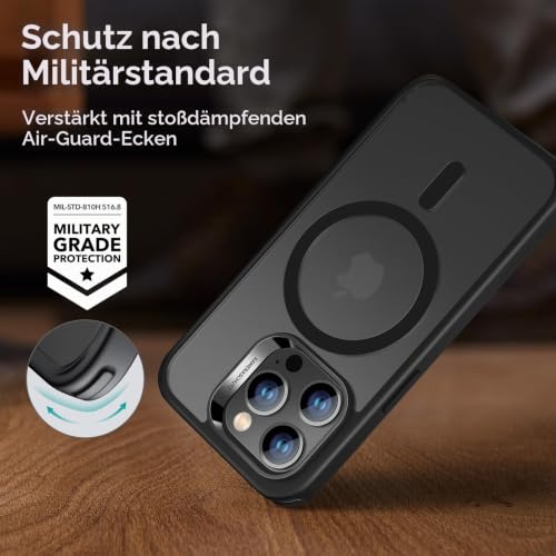 ESR für iPhone 13 Pro Hülle für MagSafe, Vergilbungsschutz, Mattschwarz – Ansicht 5