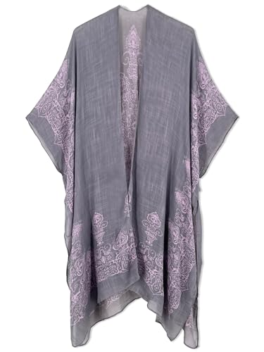 Image of Spicy Sandia Kimonos for Women Floral Beach Cover Up Loose Swimsuit Bathing Suit Coverup Cardigan for Summer Swimwear
