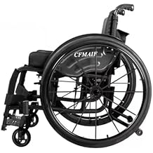 Foldable Wheelchair for Adults, Travel Scooter Lightweight, Self-propelled Manual Chair with Anti-Tipper, Quick Release Rear WheelsSizeSeat Width 36cm/14.1",ColorBlack