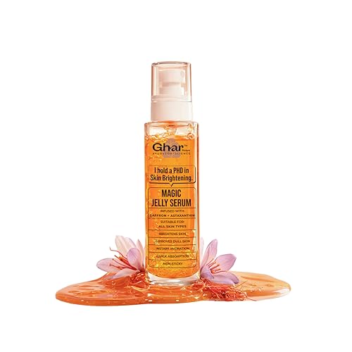 Image of Ghar Soaps Magic Jelly Mist Serum | India's First Jelly Mist Face Serum with Saffron, Niacinamide & Astaxanthin for Brightening, Even Skin Tone & Dark Spot Reduction | Lightweight, Non-Sticky, Quick Absorbing | For Men & Women - 100ml
