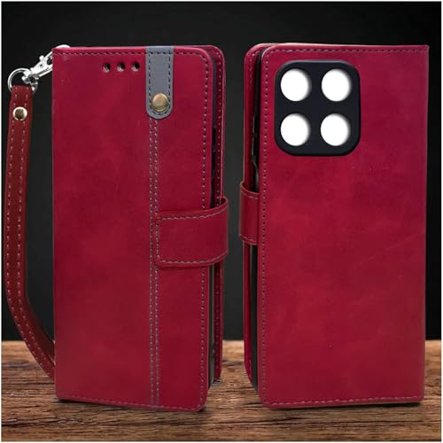 Image of Excelsior Flip Case for Motorola Moto Edge 60 Pro | Premium PU Leather | Full Protection (Red)