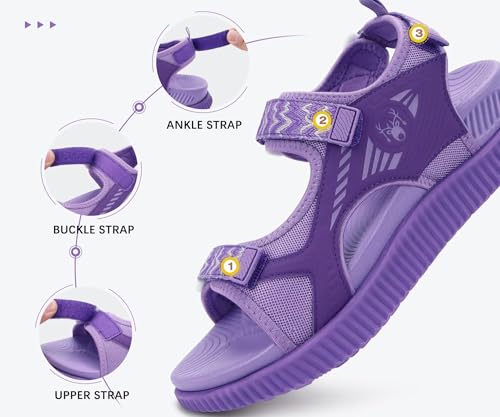 Image of KuaiLu Womens Orthopedic Walking Sandals with Comfortable Arch Support Plantar Fasciitis Relief Summer Outdoor Hiking Sport Recovery Adjustable Strap Athletic Chunky Cushion Shoes