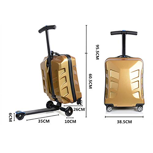 Hbiao Children's Luggage Suitcase, Kid's Riding Box Suitcase, Student Trolley Boarding Suitcase, Skateboard Trolley, Large-Capacity Travel Suitcase,Green #TOP7