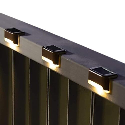 Solar Step Lights Outdoor Waterproof Solar Stair Lights Stainless Steel Solar Powered Deck Lights Auto On/Off for Porch Deck Steps Patio Stairs (Pack of 4)-image-49
