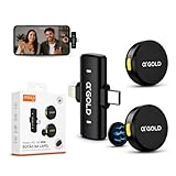 Microfone de Lapela Sem Fio Bluetooth, Kit com 2 Microfones, Cancelamento de Ruído, até 10 Horas de Uso, compatível com iPhone, Android, Câmera e PC