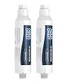 AQUA CREST RV Water Filter, RV Inline Water Filter with NSF Certified, Reduces Chlorine, Bad Taste and Odor, Ideal for Garden and Camper (Filter 2 Pack)
