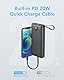 VRURC Powerbank 20000mAh mit Kabel USB C Power Bank Schnelles Aufladen 22.5W Tragbares Ladegerät Fast Charging mit LED Display Externer Handyakkus Kompatibel mit iPhone, Huawei, Samsung usw