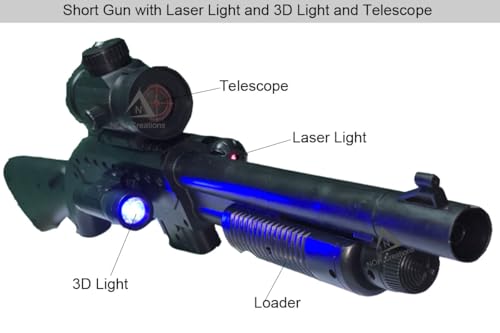 Image of ASExciting Toy Shotgun with Laser Light - Realistic Gun Toys, Safe for Kids, Fun Play Action