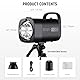 NEEWER S101-400W Studio Strobe Flash Blitzlicht mit 9 Stufen, 150W Einstelllampe, 400Ws GN65 5600K, Studioblitz mit Standard Bowens Mount Reflektor, S1/S2 Modus, leiser Lüfter für Produktfotografie