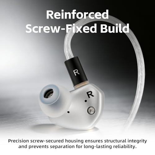 Image of Klean SV in Ear Monitor, 10mm DLC Diaphragm Dynamic Driver HiFi Earphones, Wired Earbuds, Gaming Earbuds, 3 Interchangeable Nozzles, Hybrid IEM, Detachable Cable for Musician(with USB-C Mic)