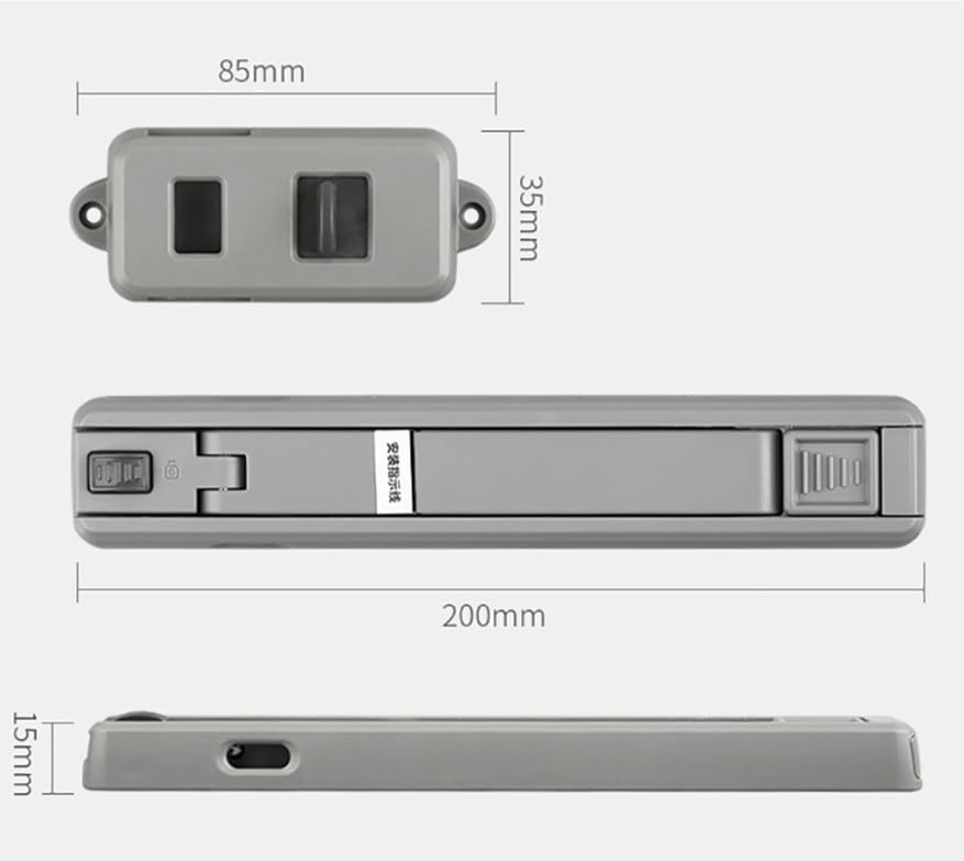 Luminexia Cerradura de Ventana Segura para niños,Tope de Ventana,Bloqueo de Seguridad Ventana,Fácil de Instalar,Cerraduras de Restricción de Ventana,Limitador de Robo de Ventana,Gris