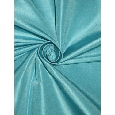 Taffetas de soie Bleu Océan au mètre pour robe haute couture