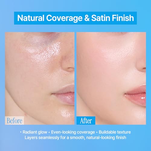 Image of LOVB LOVB Natural Cover Glow Cushion Foundation | Satin Radiant Finish | Korean Foundation Makeup | Long-Lasting Natural Coverage | for All Skin Types 0.42 oz. (23N Natural Beige)