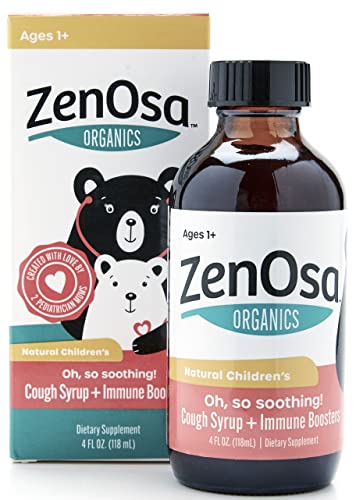 Zenosa Organics Childrens Cough Syrup- Pediatrician Mom Created- All-Natural Kids Organic Cough Medicine + Immune Booster – For Kids Age 1+ – 4 Fl Oz Bottle #TOP26