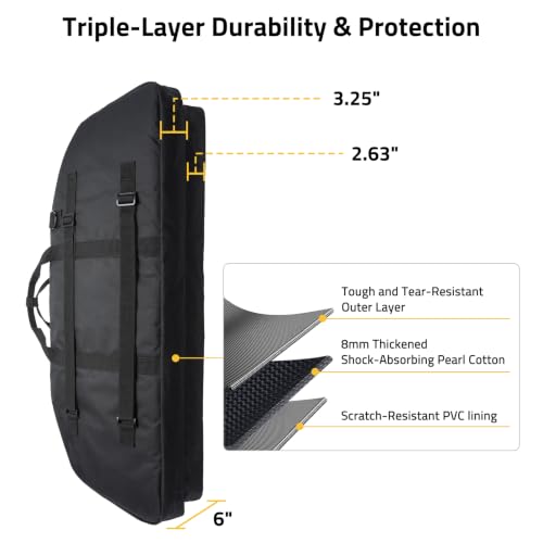 Image of CVLIFE 37 inch 44 inch Compound Bow Case Soft Bow Bag Arrow Archery Case Hunting
