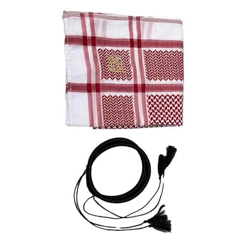 Écharpe Keffiyeh jacquard Moyen-Orient confortable au tissage traditionnel