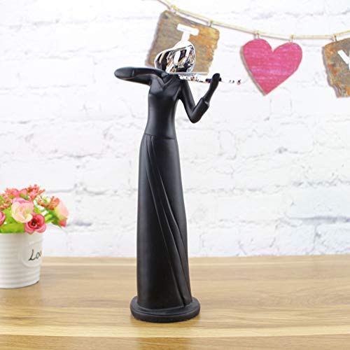 Healifty Household Decor Musical Character Ornament Resin Modern Sculpture Musical Figurine Collectible Abstract Statue Desktop Ornament (Violin) House Ornaments - Image 2