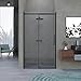 Box Doccia 180 Cm Porta Scorrevole Senza Telaio H200 Cm Cristallo 8Mm Milly Profilo Nero Opaco - 3
