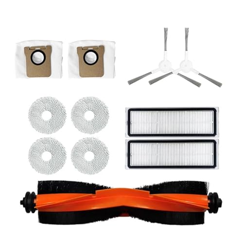 Robot Vacuum Cleaner Main Roller Brush/Side Brush/Mop Cloth/Dust Bag/HEPA Filter Replacement,Compatible for Dreame S10 S10 Pro L10S Ultra X10+ B101CN C102CN
