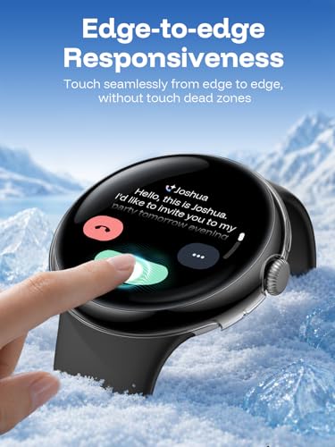 Image of Misxi 1-Pack Curved-Screen Case with Screen Protector Compatible for Google Pixel Watch 4 45mm, Highly Touching Sensitivity Cover with Tempered Glass for Pixel Watch4, Transparent